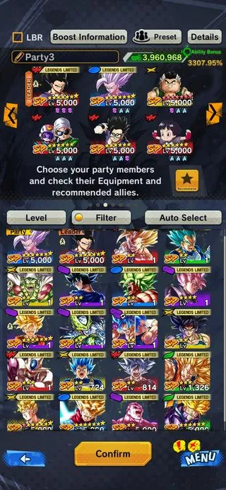 DR213-IOS+Android-Full Team Gohan-20 LF(Ultimate Gohan+Beast Gohan+Instinct-Sign Goku+SS Gohan+Bardock+Trunks+Broly)-Gotten full Star+Pan-Good Equi