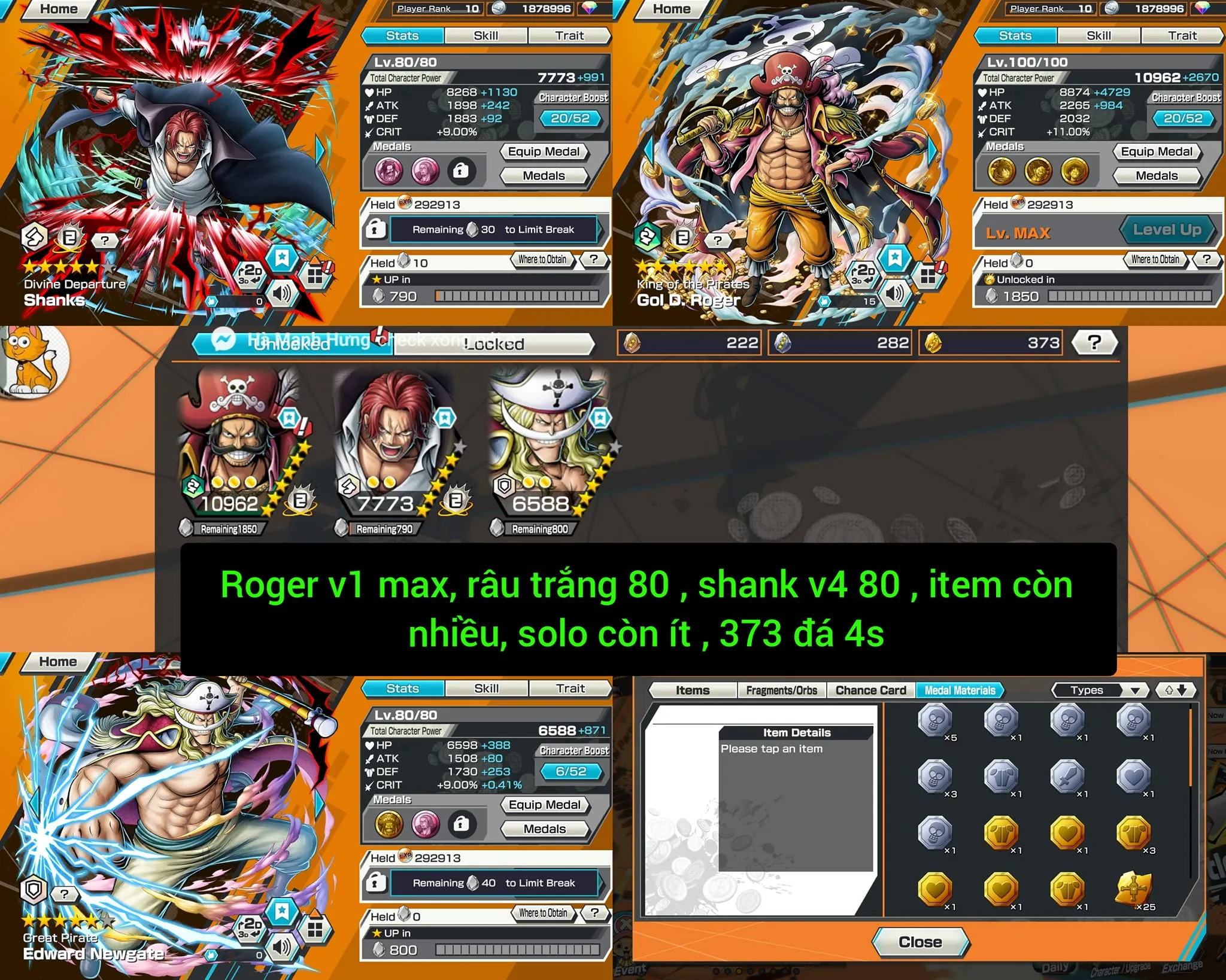 IOS-Android-3 Ex(Roger V1 Max-Shank V4-White Beard)-Good Medal-QC64