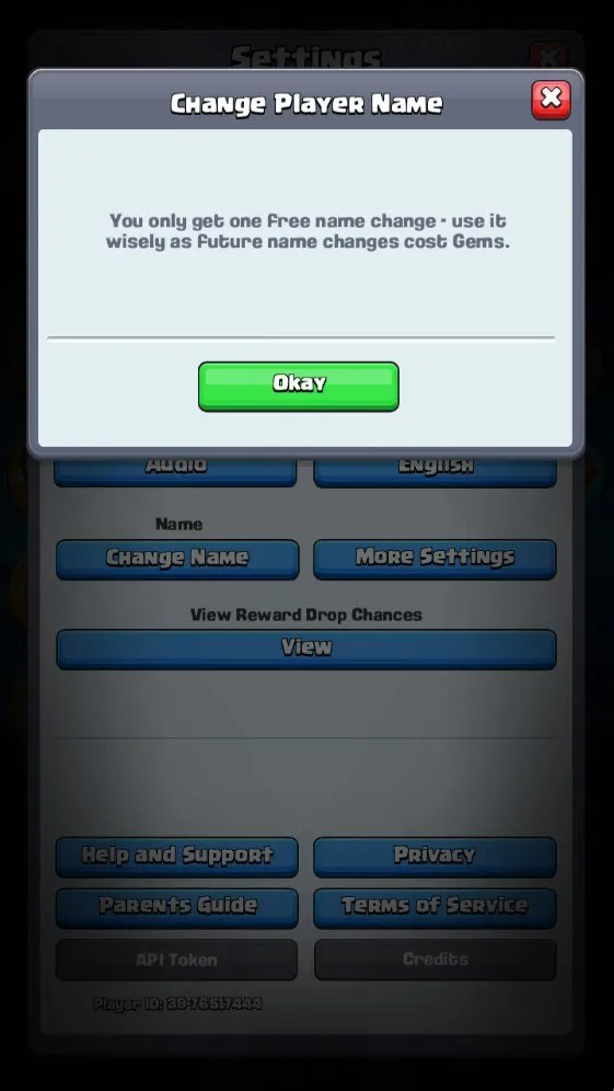 CR627 Lvl 54 8.1k Trophies Arena 21 Mega Knight Deck 2 Lvl 16 3 Lvl 14 3 Evo 19 Legendaries 2.3k Gems 117 Cards 99k Gold Name Change