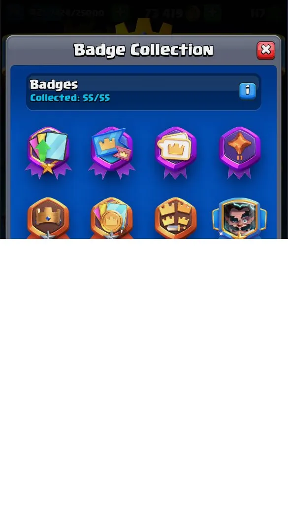 CR614 DL1 KT14 lvl 42 MAX 2 13lvl 4 EVO 9 7680 trophies 34 emotes 4 towers 117 gems 73k gold account