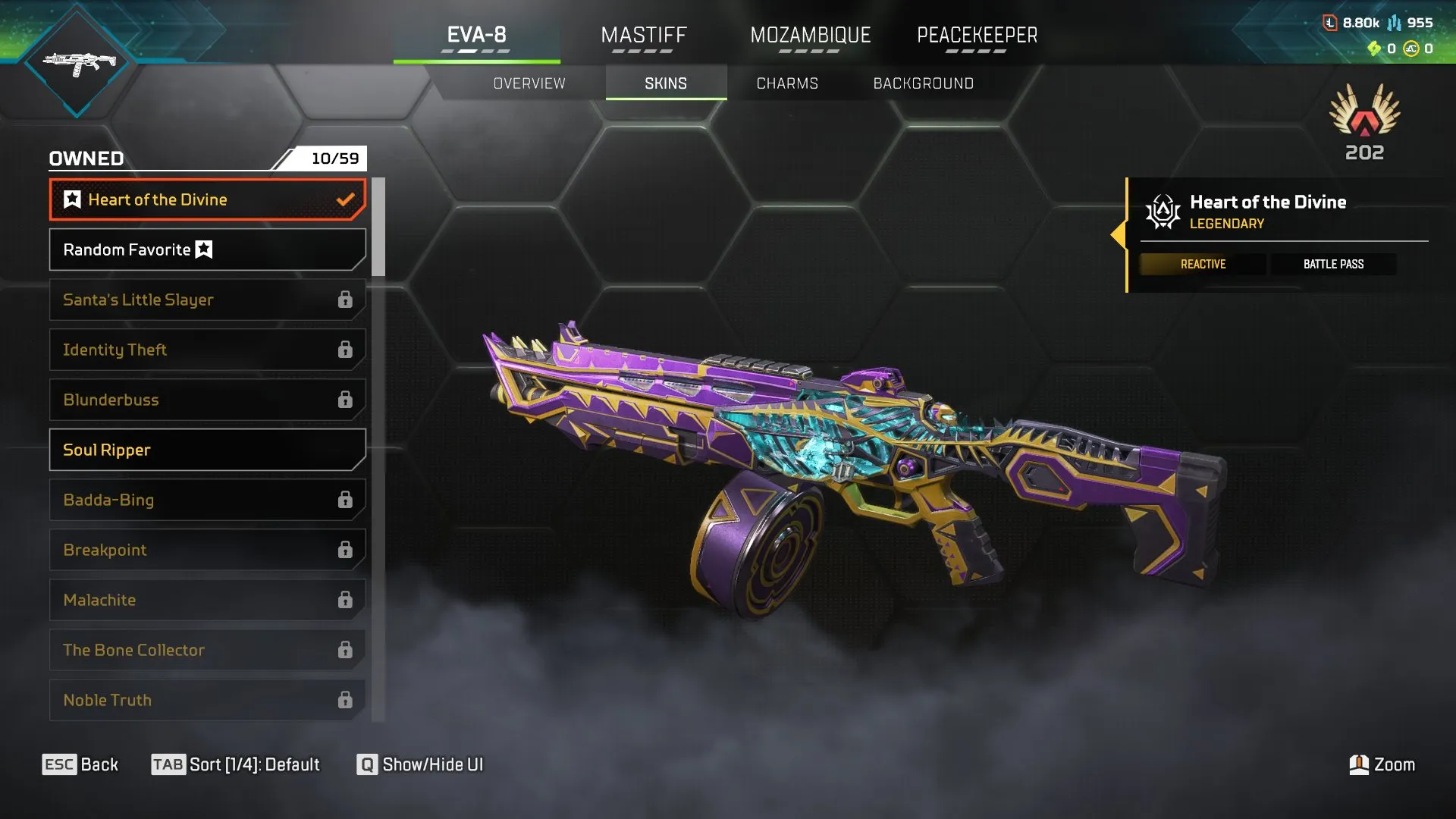 AP619 Heirloom Revenant Account with Death Grip, Imperial Assailant, Mail Order Monster, Sea Legs and Rare Weapon Skins