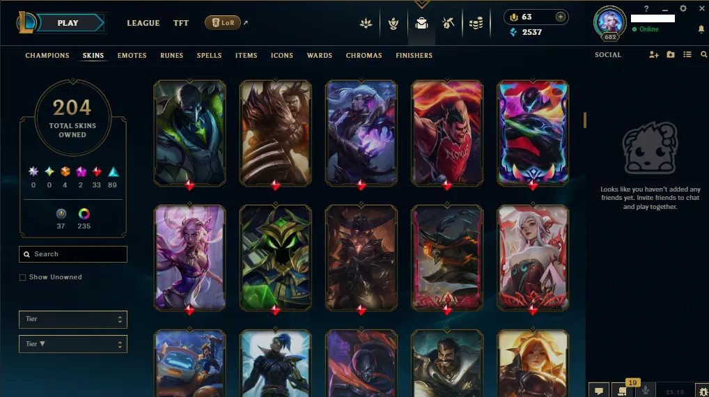🏆 EUNE New Season⌛ Gold 1 🚀  level 682⌛Full Champ 💯204 SKIN  ❤️ Recovery Info ✅ 