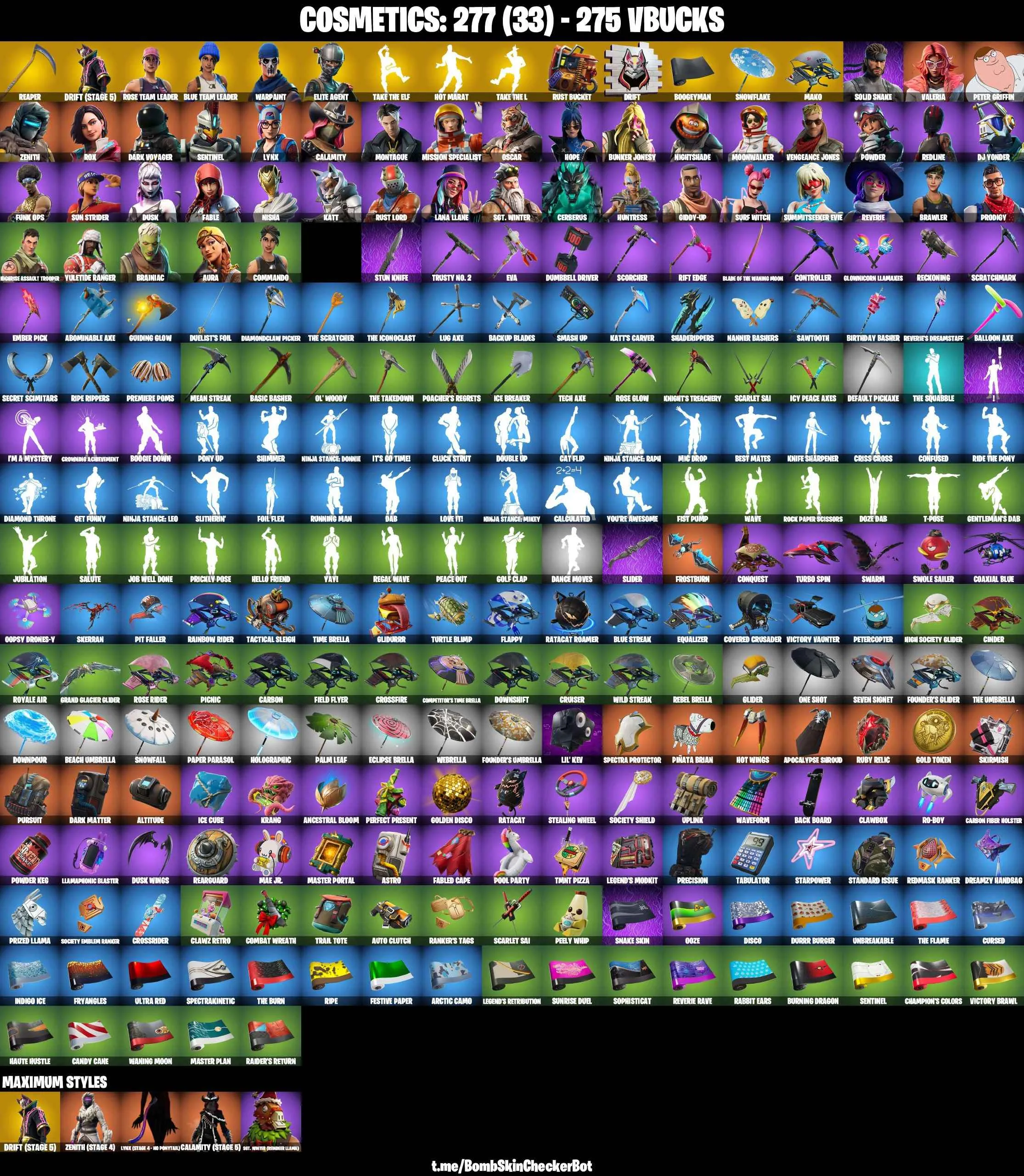 ❤️48 SKINS❤️TAKE THE L❤️MAKO❤️ELITE AGENT❤️OG STW❤️BRIANIAC❤️REVERIE❤️AURA❤️SUMMITSEEKER EVIE❤️HOPE❤️DRIFT(STAGE 5)❤️LYNX(STAGE 4)❤️CALAMITY(STAGE 5)❤️YULETIDE RANGER❤️REAPER❤️SNOWFLAKE❤️RUST BUCKET❤️ICE BREAKER❤️CAN PLAY ON XBOX❤️PC❤️NINTENDO❤️MOBILE❤️