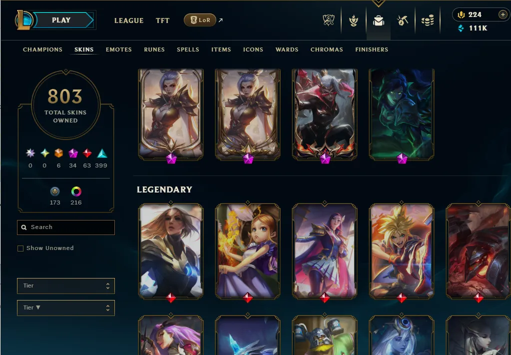 👑(EUW) EMERLAD III (80% WR, SUPER HIGH ELO) 🚀803 SKIN