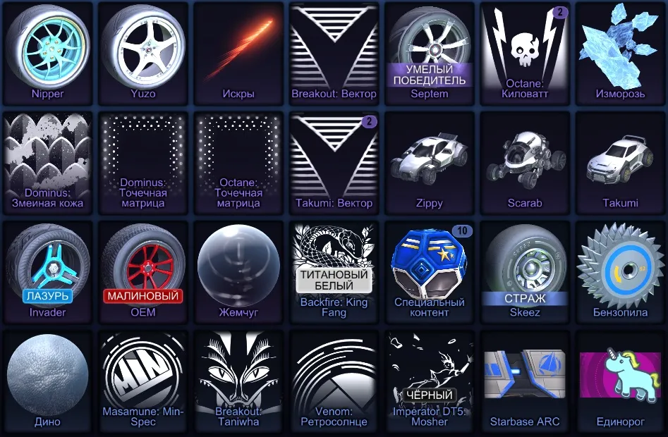 RL868 //Fennec Titanium White, 176 Level, Huge Black Market & Painted Wheels Collection (K)