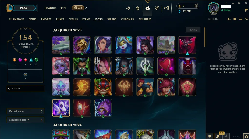 🏆 EUW New Season⌛ Platiunm 2 🚀  level 315  💯 110 Champ +68 (Loot 32) SKIN 🏆 Recovery Info ✅ 