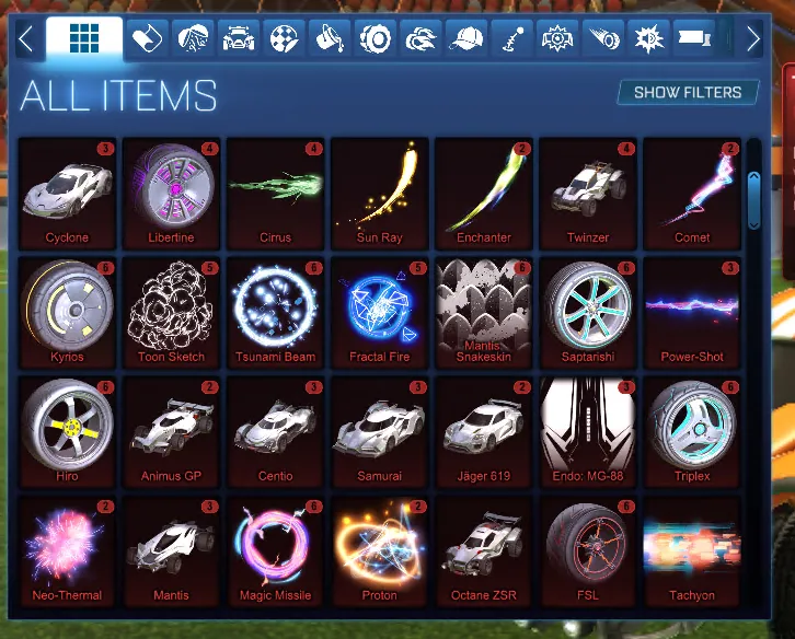 STOCK915 // Fennec Octane Blurred Night Octane ZSR 50+ Bodies 30+ Boosts 100+ Wheels All Items PC Level 1 (K)