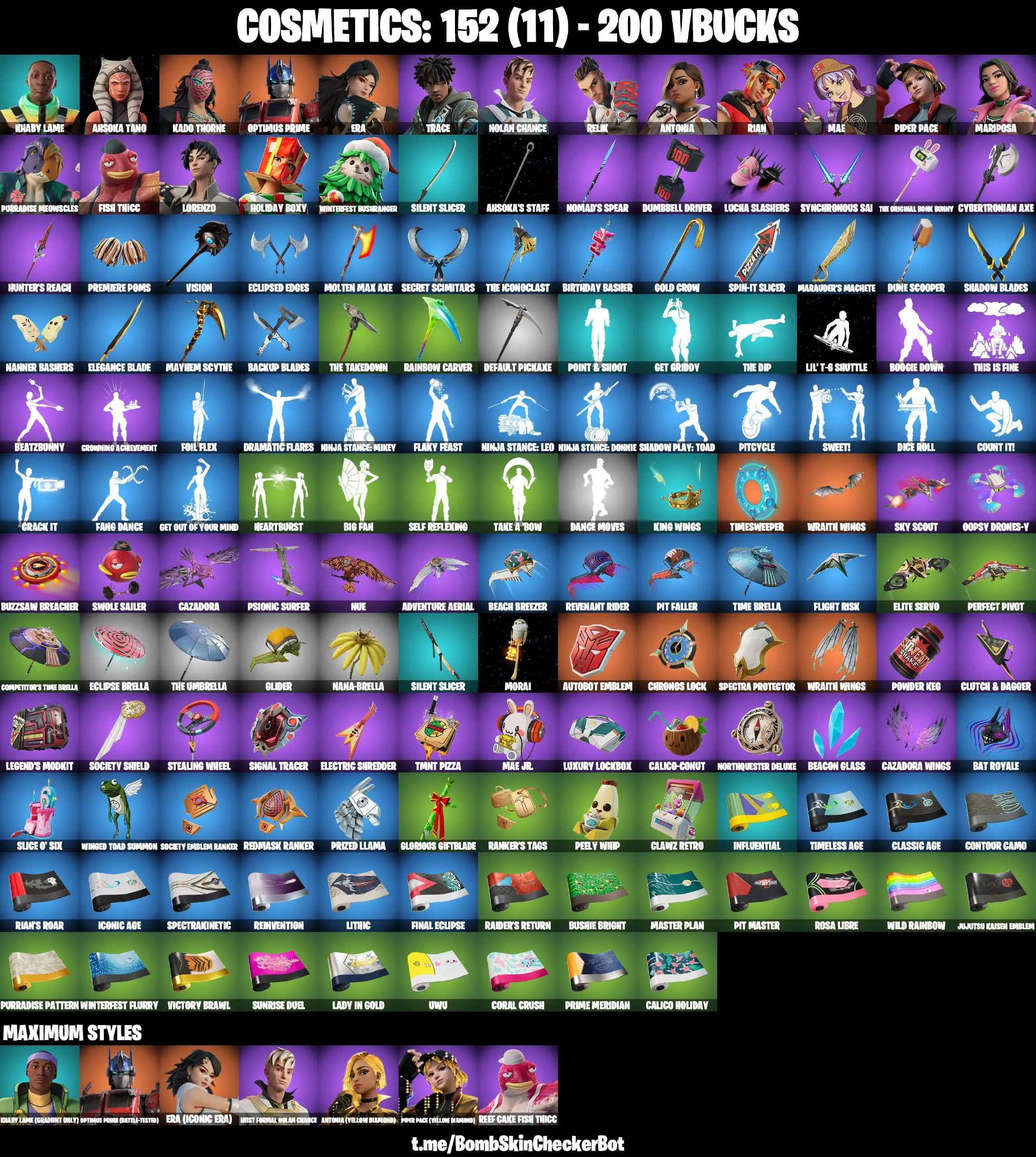 ❤️18 SKINS❤️GET GRIDDY❤️AHSOKA TANO❤️ERA(MAX)❤️MARIPOSA❤️MAE❤️ANTONIA(MAX)❤️PIPER PACE(MAX)❤️FISH THICC(MAX)❤️PEELY WHIP❤️CAN PLAY ON PSN❤️XBOX❤️PC❤️NINTENDO❤️MOBILE❤️200 VBUCKS❤️FULL EMAIL ACCESS❤️
