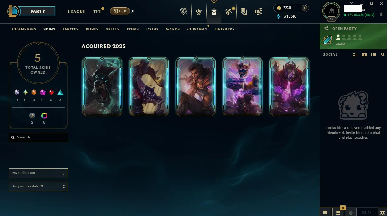 NA🏆 Level 30✔️Aram Level 💎 350RP ⭐ Hand Level💰30+K BE 🔑Unverified | Ranked Ready 🚀 Fast Delivery