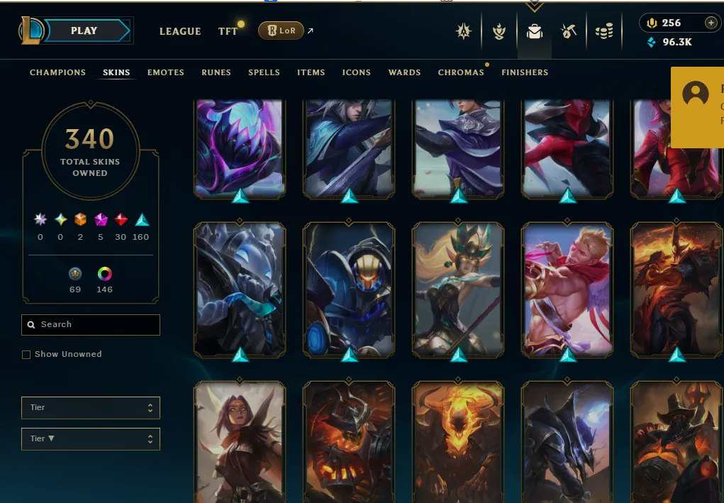 👑(NA) EMEARLD(SOLQ+FLEX) 🚀340 SKIN⚡96.3K BE