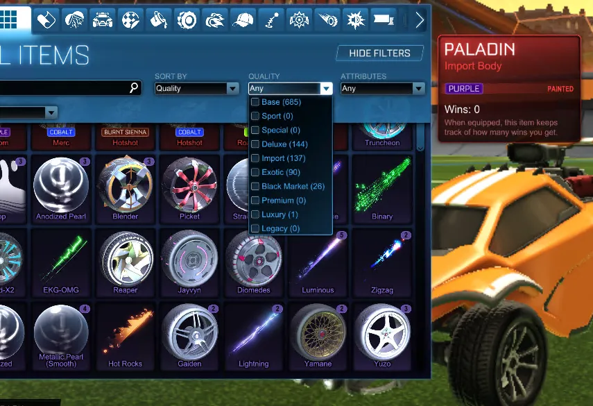 STOCK898 //Fennec Paladin 20+ BMs Anodized Pearl Future Fashion Heatseeker Photon Nemesis Galaxy Zomba (K)