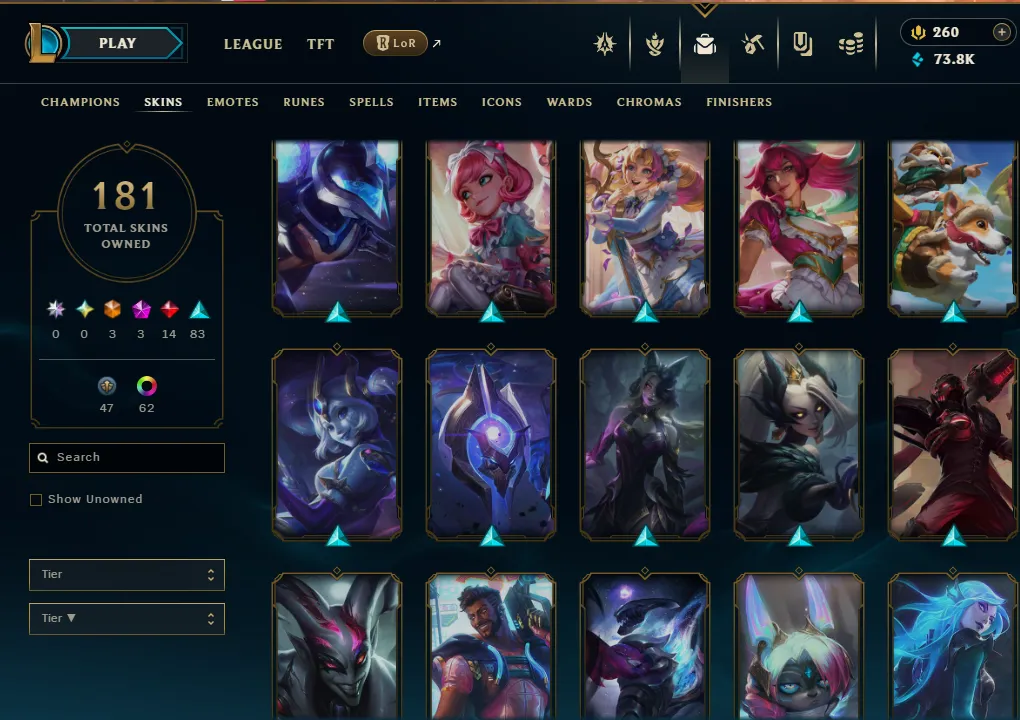 👑(EUW) EMERALD 3 (MASTER 500LP LAST SS) 🚀181 SKIN