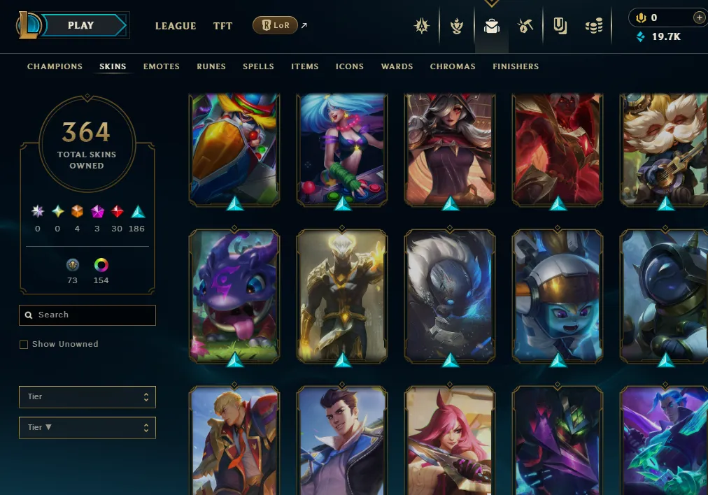 👑(EUW) EMERALD II (LAST SEASON) 🚀364 SKIN