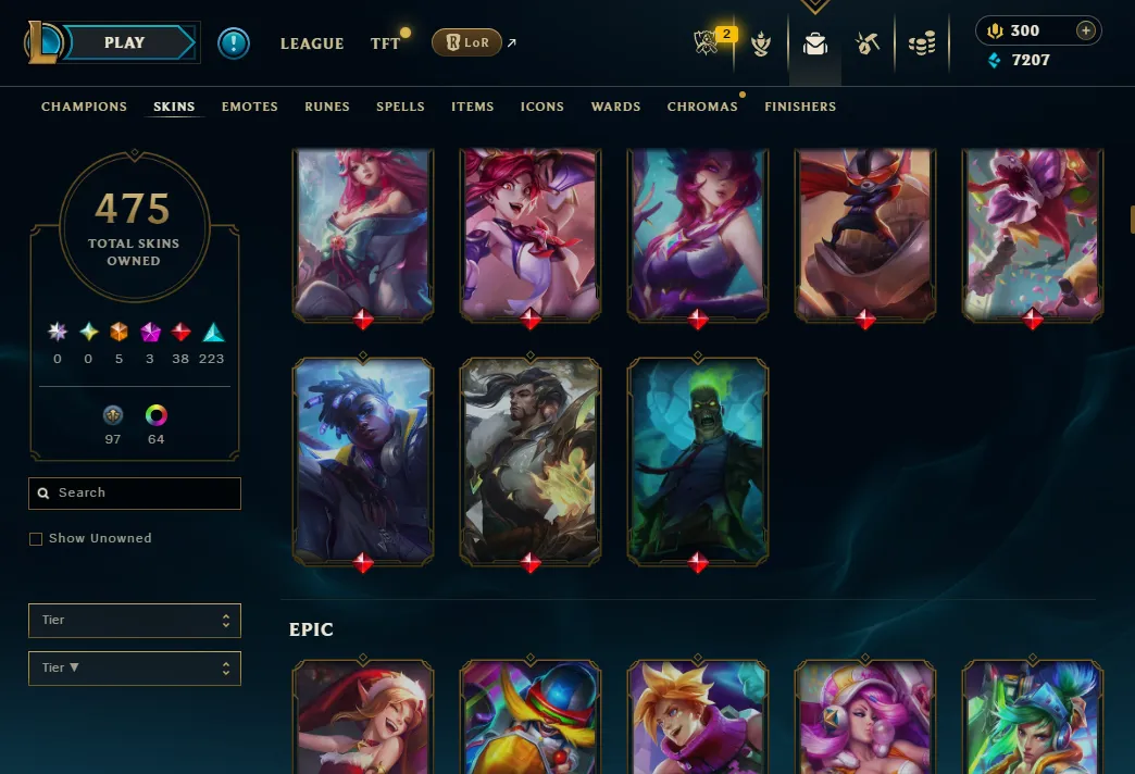 👑(EUW) SILVER III(100% WR, SUPER HIGH ELO) 🚀475 SKIN