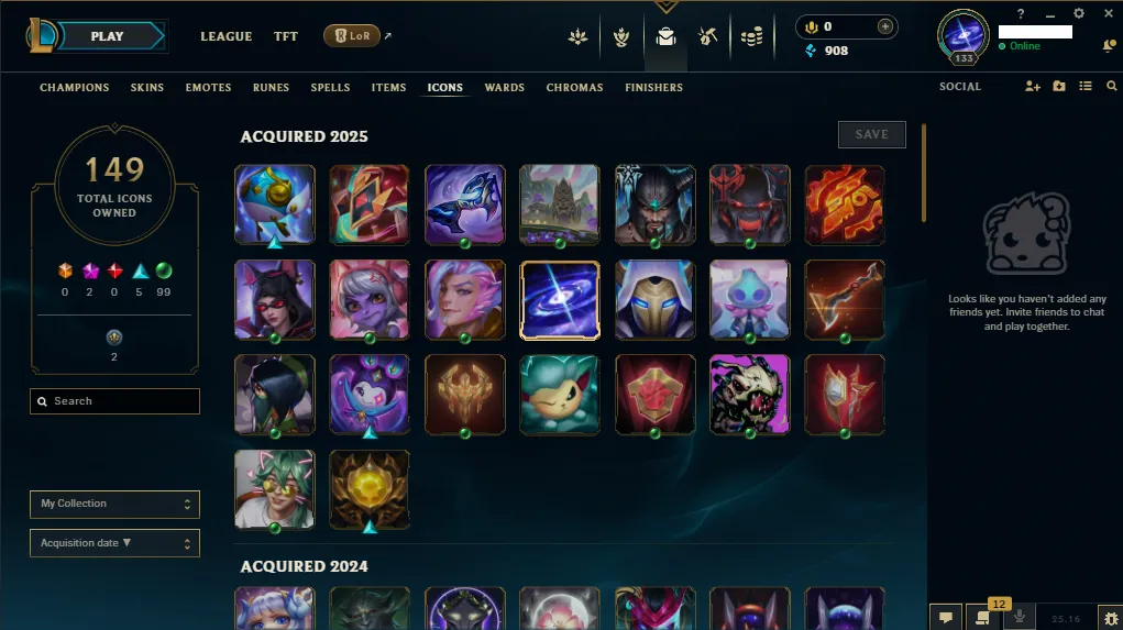 🏆 EUNE New Season⌛ Gold 2 🚀  level 133⌛122 Champ 💯 60 SKIN 🚀 Blue Essence 🏆 Recovery Info ✅ 