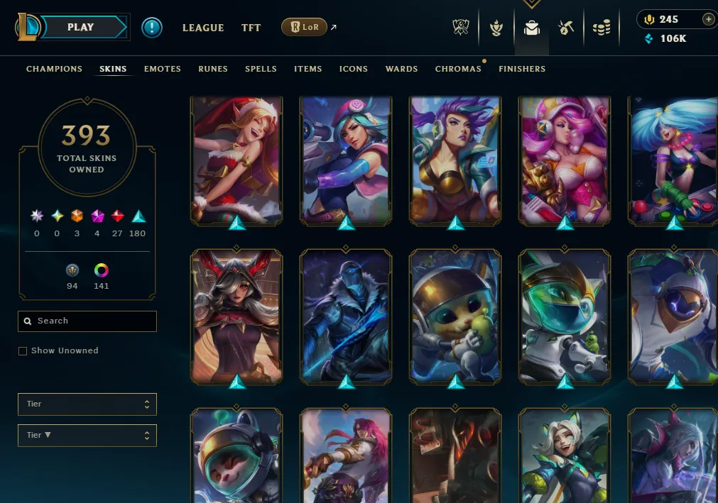 👑(EUW) UNRANKED ( HIGH ELO ) 🚀393 SKIN