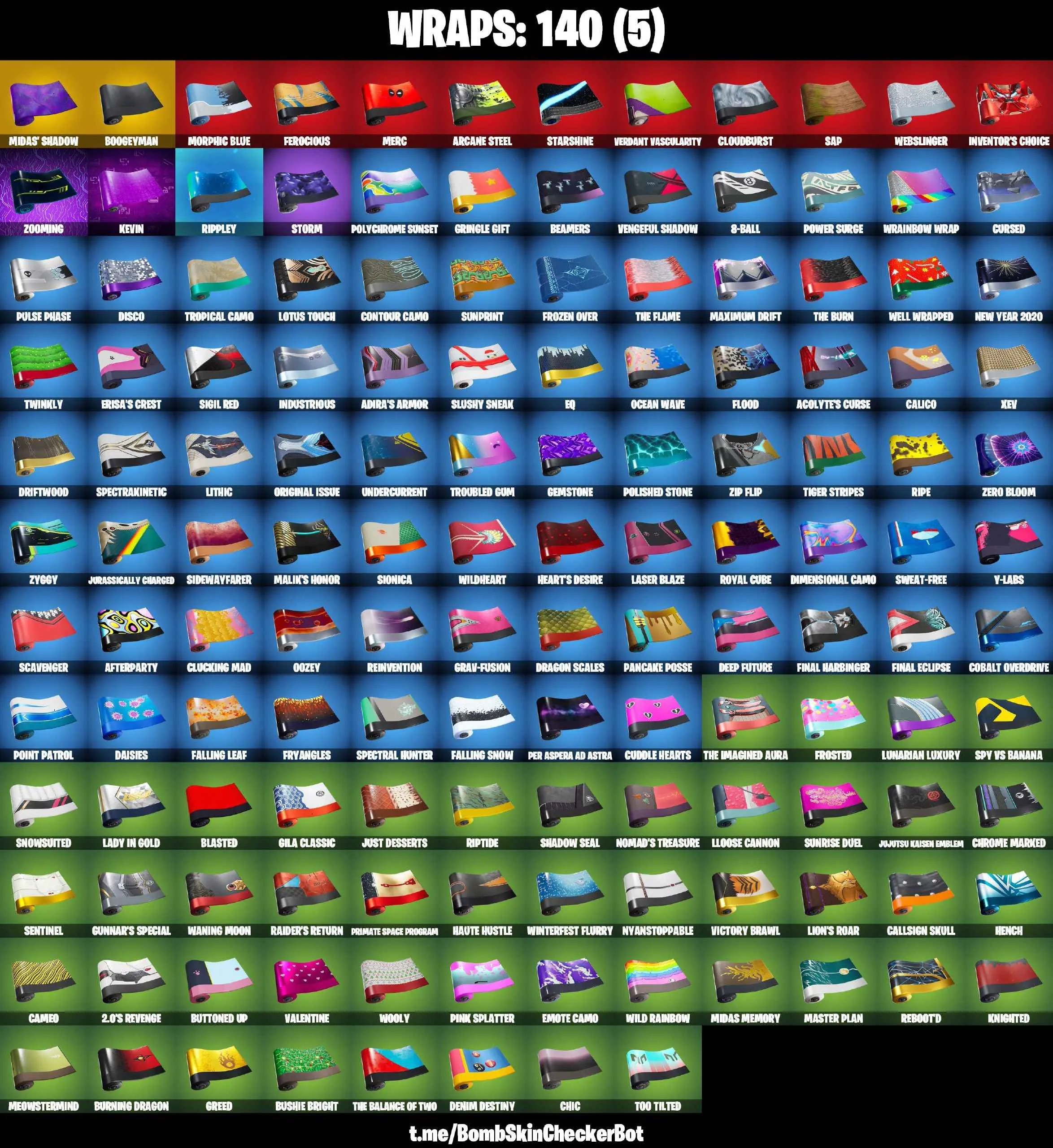 ❤️149 SKINS❤️THE PARADIGM❤️JOLTARA❤️GOLDEN LARA CROFFT❤️CATALYST(MAX)❤️MANDALORIAN❤️GILDED SPIDER-MAN❤️CANDY AXE❤️HARLEY QUINN(MAX)❤️GOLDEN MIDAS❤️PREDATOR❤️SON GOKU❤️SKULL RANGER❤️BEERUS❤️INTRODUCING❤️JULES(MAX)❤️CHARLOTTE❤️KOR❤️TSUKI 2.0❤️EVIE❤️AURA❤️