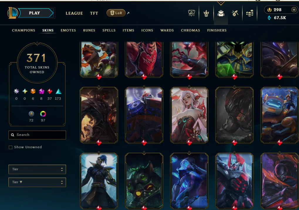 👑(EUW) SILVER II (100% WR, SUPER HIGH ELO) 🚀371 SKIN