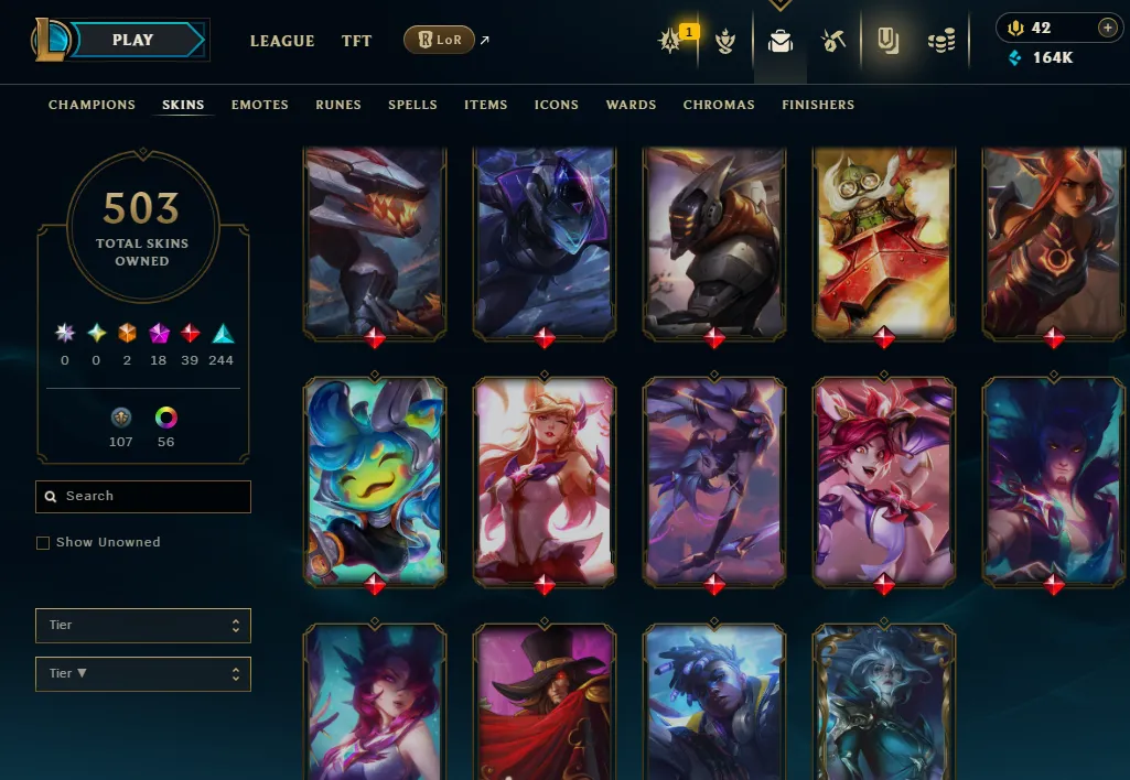 👑(EUW) UNRANKED (SUPER HIGH ELO) 🚀503 SKIN