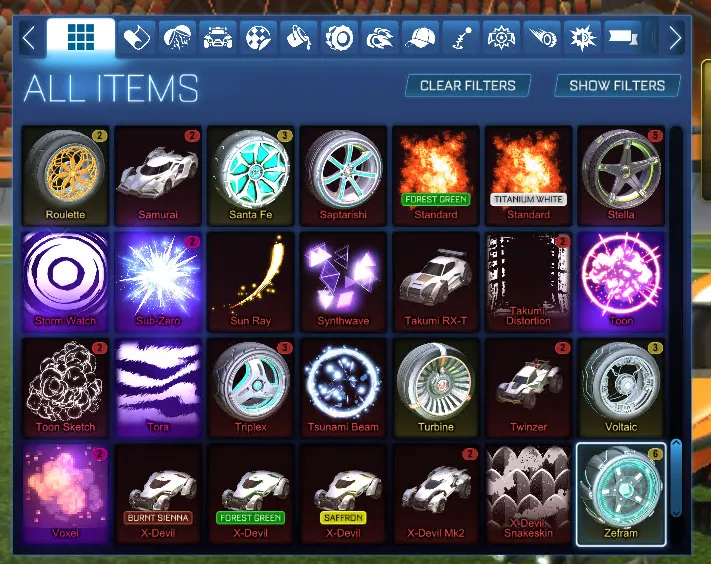 STOCK946 //Fennec Octane ZSR TW Boost 30+ Cars Loaded Account with Aftershock Breakout Centio Cyclo Desto (K)