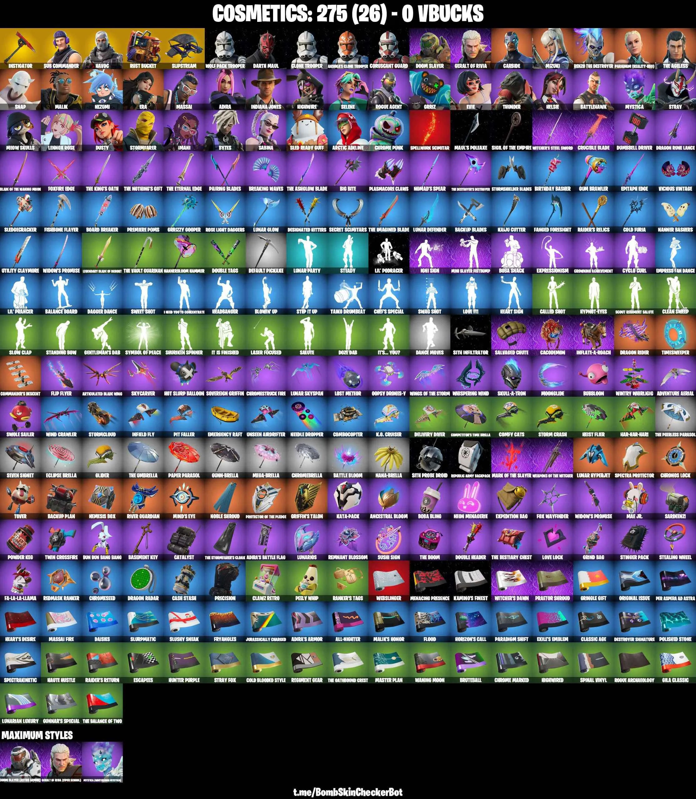 ❤️41 SKINS❤️HAVOC❤️SUB COMMANDER❤️WOLF PACK TROOPER❤️DARTH MAUL❤️CLONE TROOPER❤️AHSOKAS CLONE TROOPER❤️CORUSCANT GUARD❤️MYSTICA(MAX)❤️EVIE❤️HELSIE❤️MEOW SKULLS❤️BYTES❤️RUST BUCEKT❤️CAN PLAY ON PSN❤️XBOX❤️PC❤️NINTENDO❤️MOBILE❤️0 VBUCKS❤️FULL EMAIL ACCESS❤️