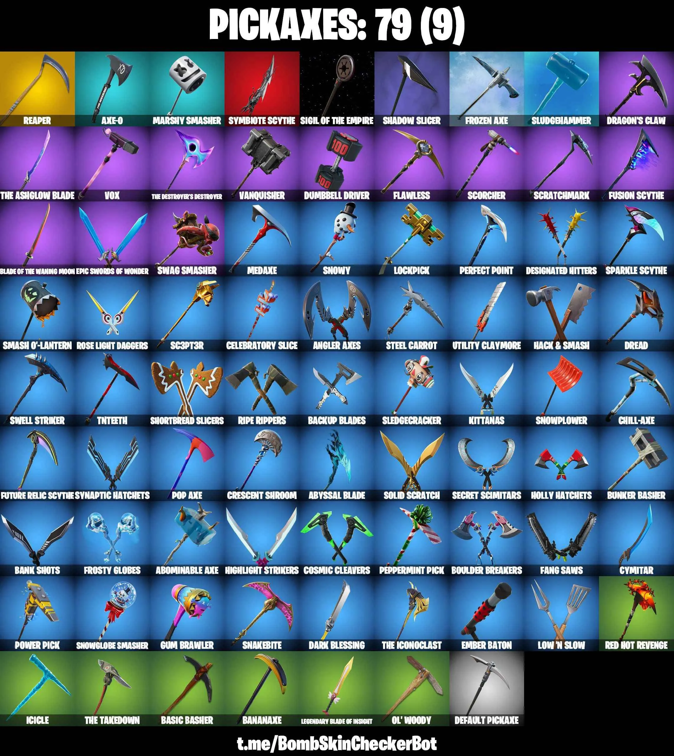 ❤️99 SKINS❤️JOHN WICK❤️SKULL TROOPER❤️212TH BATTALION TROOPER❤️501ST TROOPER❤️WINDMILL FLOSS❤️INTRODUCING❤️MAYA❤️LYNX(STAGE 4)❤️HYBRID(STAGE 4)❤️ZENITH(STAGE 4)❤️BLACKHEART(STAGE 8)❤️8-BALL(MAX)❤️AGENT PEELY❤️MERRY MARAUDER❤️VERGE❤️REAPER❤️PEPPERMINT PICK❤️