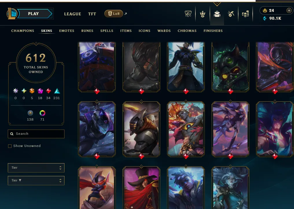 👑(EUW) PLATINUM III 51LP (SUPER HIGH ELO) 🚀612 SKIN