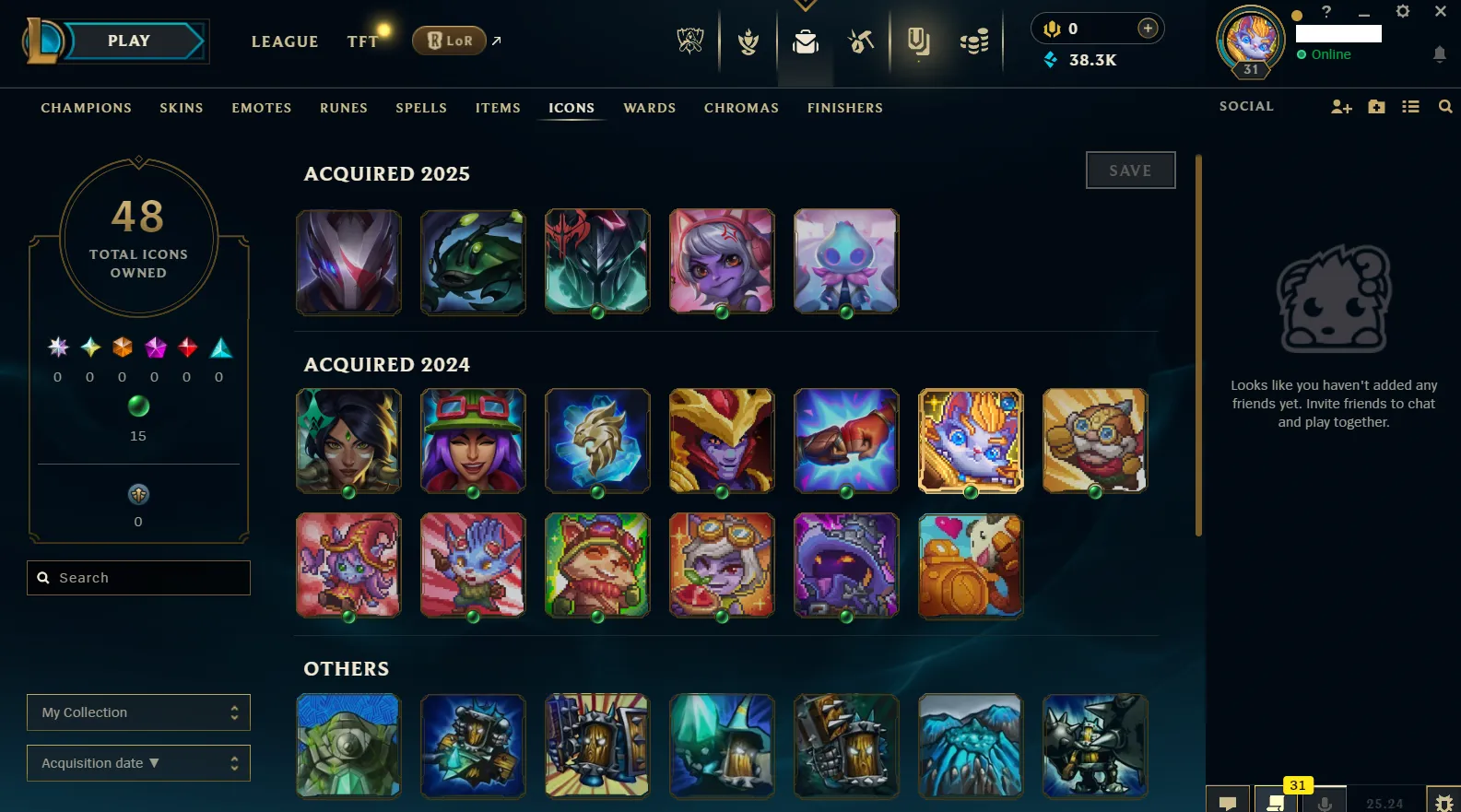 🌎NA 🔥S15⭐️Iron 1 🏆28 Champion ☢️1 Skins (Owend) 1 Shards 🔥38k+ BE☢️🔥Honor 3 ✅Unverified Email🚀instant