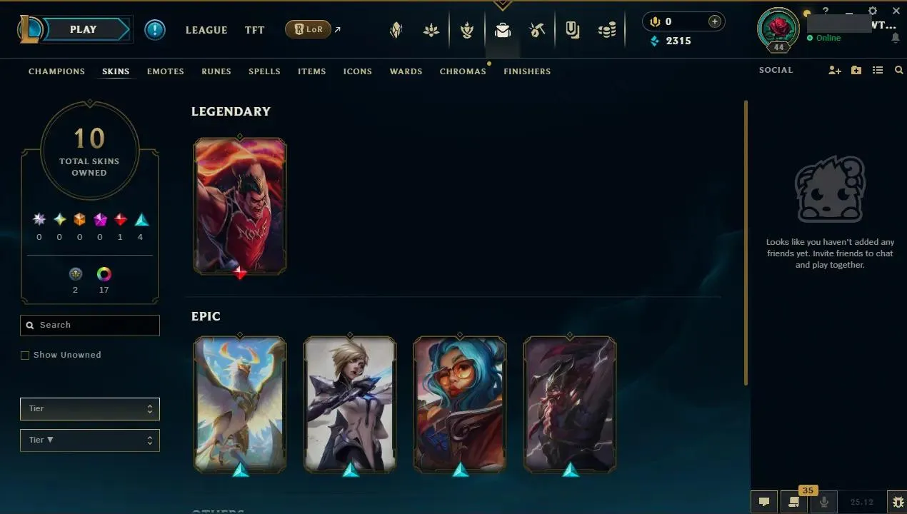 ✨ EUW ➜ S15 ⭐ Hand-made ⚡ Emerald III (55 LP) ✨ WR: 60% 💫 +30LP Gains ✨Dunk Master Darius, Dark Cosmic Jhin, Reaper Hecarim , Ocean Song Zeri & More! ♟️ Champs: 39 🎨 Skins: 10 ⭐ LV: 44 💰 BE: 2315 ♾️ Lifetime Ownership #THEHUB