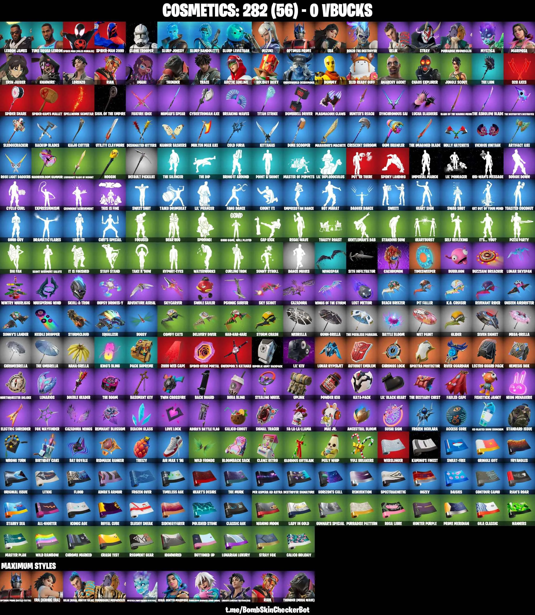 ❤️32 SKINS❤️SPIDER-MAN(MILES MORALES)❤️SPIDER-MAN 2099❤️CLONE TROOPER❤️EREN JAEGER❤️DUMMY❤️ERA(MAX)❤️MYSTICA(MAX)❤️MARIPOSA(MAX)❤️ANARCHY GAENT❤️CHAOS EXPLORER❤️JUNGLE SCOUT❤️CAN PLAY ON PSN❤️PC❤️NINTENDO❤️MOBILE❤️0 VBUCKS❤️FULL EMAIL ACCESS❤️