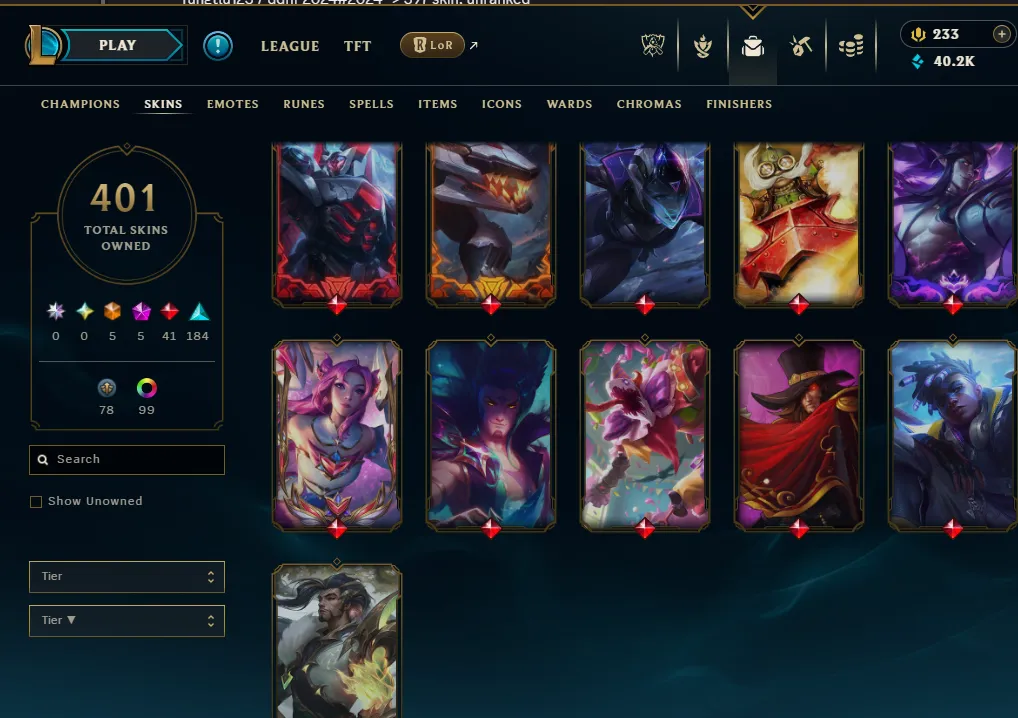 👑(EUW) UNRANKED ( HIGH ELO ) 🚀401 SKIN