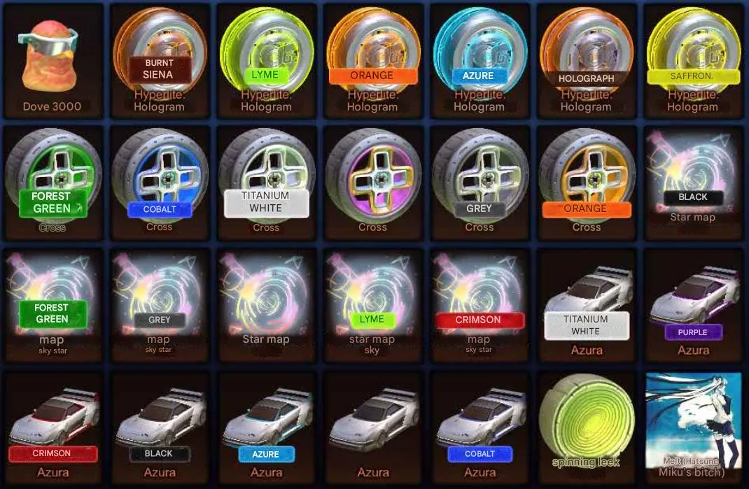 STOCK956 //Fennec Black, Corvette, Azura Set, TI-Breaker Infinite, Deadmau5, Star Wars, T-Stripe Wheels Inventory (K)