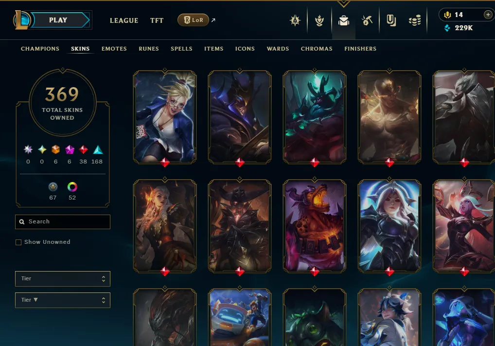 👑(EUW) EMERALD III (LAST SEASON) 🚀369 SKIN