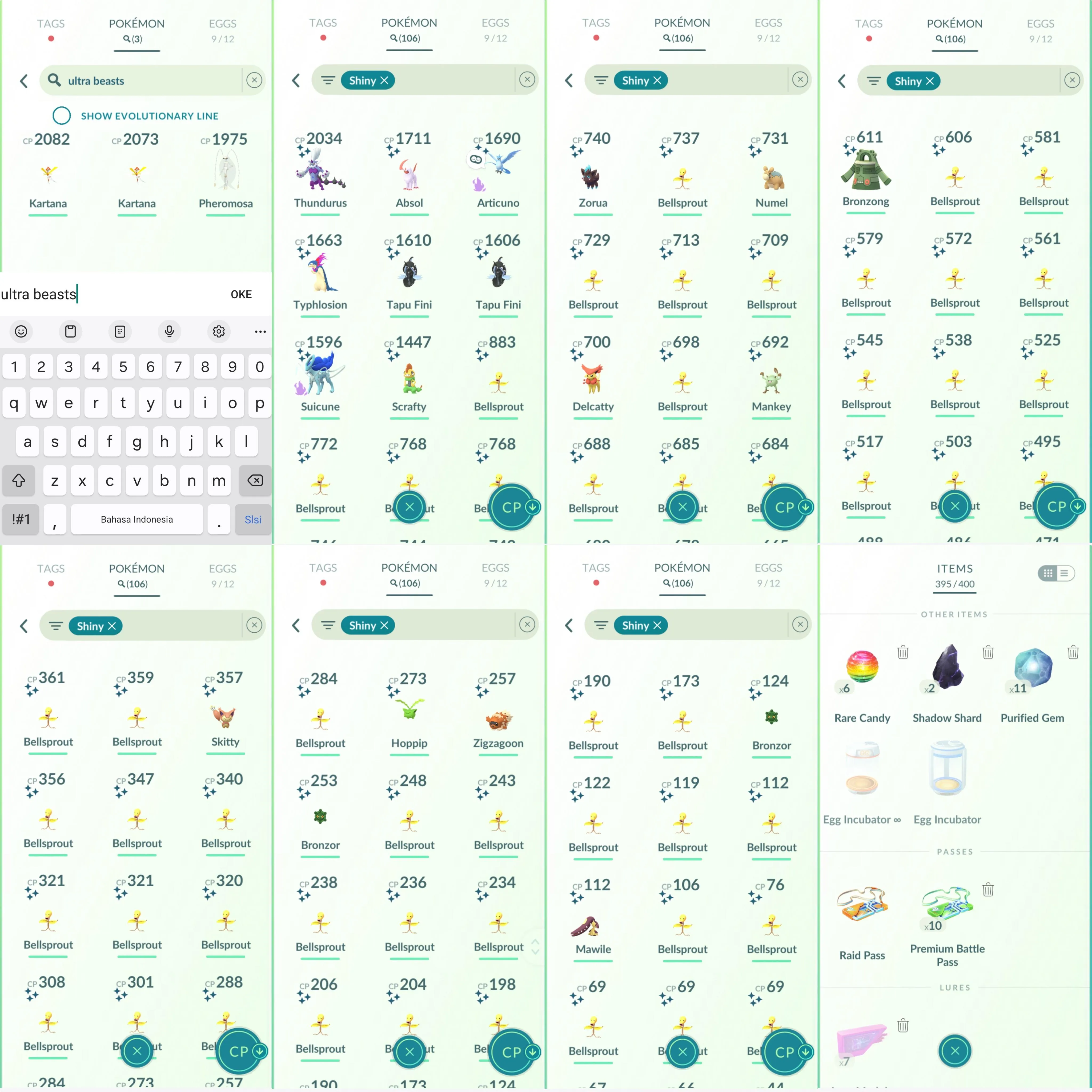 1055 LV40 Suicune100 Venusaur100 Shiny: zorua, mawile, delcatty, numel, zigzagoon, shadow suicune, shadow articuno