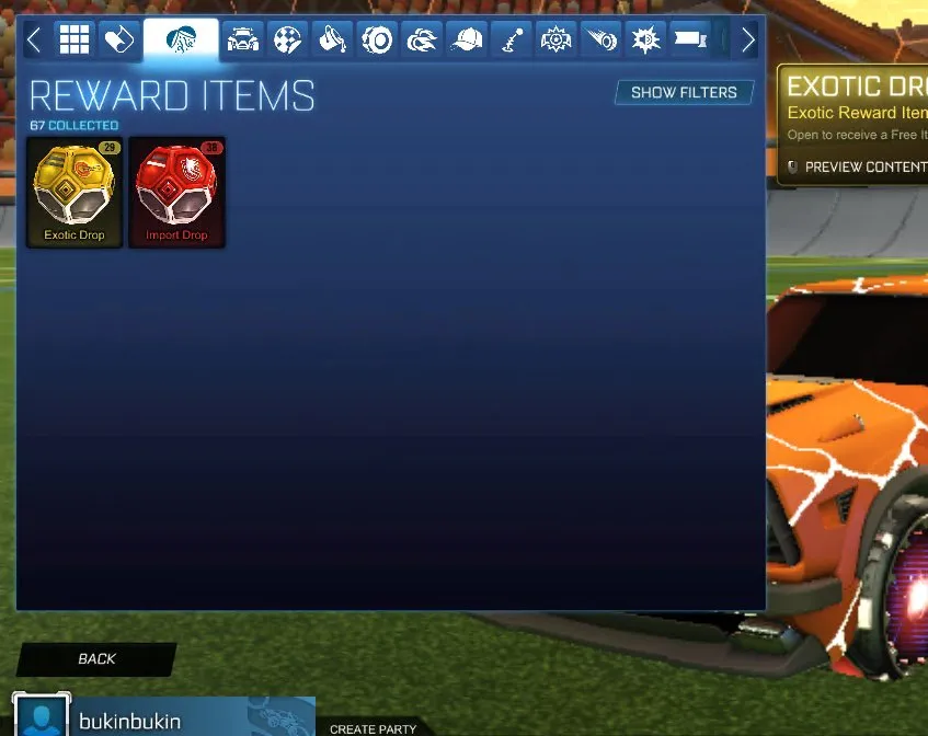 STOCK734 //Acc with Fennec, Dominus, 50+ Drops, Black Market Goal Explosions and Decals (K)