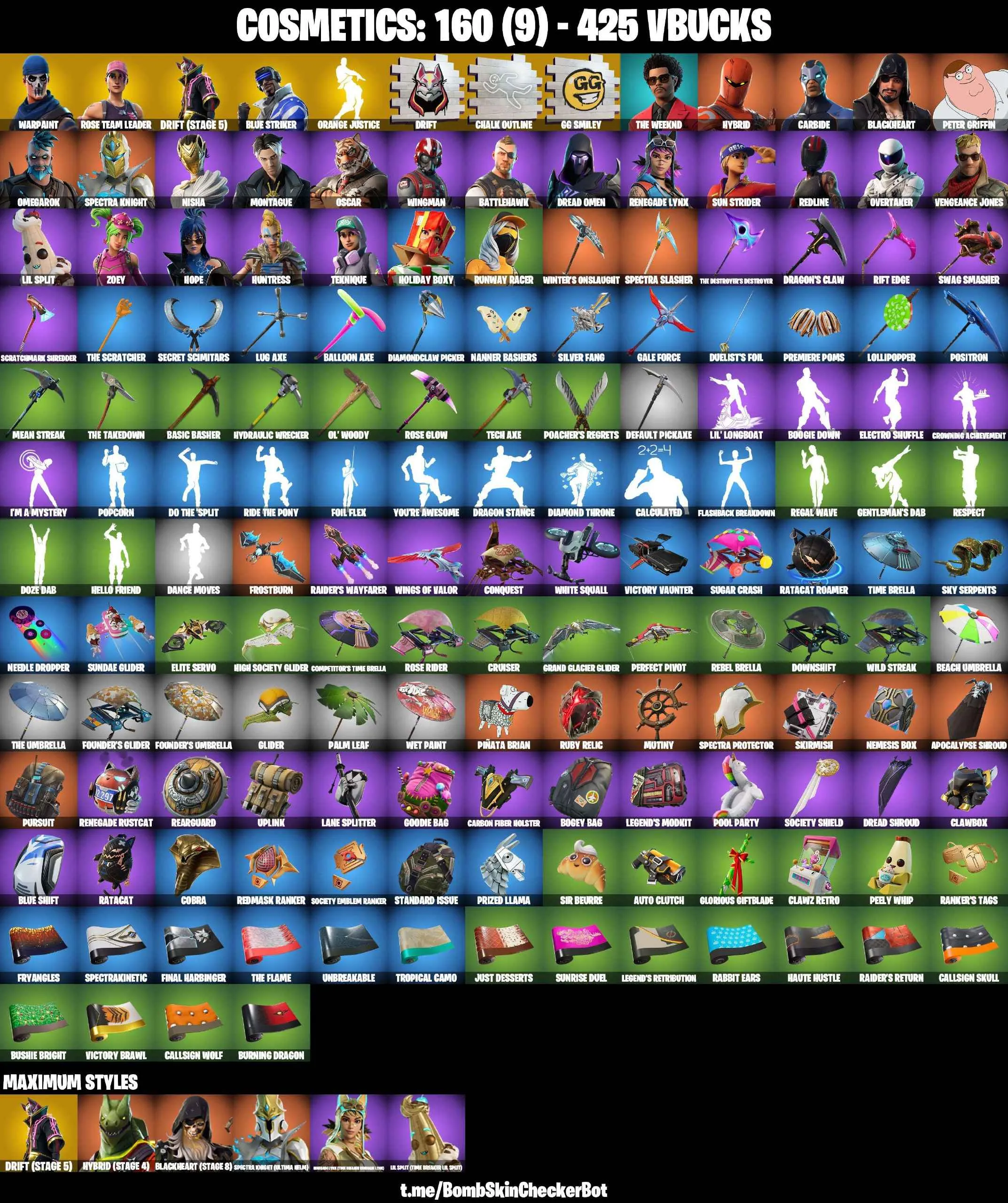❤️29 SKINS❤️OG STW❤️ORANGE JUSTICE❤️ZOEY❤️HOPE❤️DRIFT(STAGE 5)❤️HYBRID(STAGE 4)❤️BLACKHEART(STAGE 8)❤️SPECTRA KNIGHT(MAX)❤️OVERTAKER❤️CAN PLAY ON PSN❤️XBOX❤️PC❤️NINTENDO❤️MOBILE❤️425 VBUCKS❤️FULL EMAIL ACCESS❤️