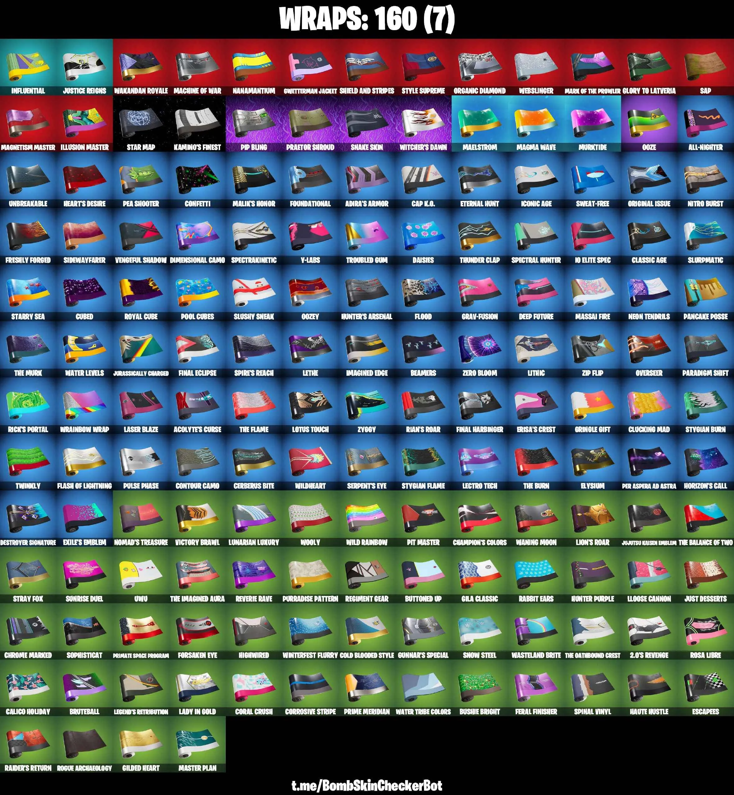 ❤️152 SKINS❤️GET GRIDDY❤️GOLDEN LARA CROFT❤️FULL BESKAR MANDALORIAN❤️RACHEL ROTH❤️GILDED SPIDER-MAN❤️SPIDER-GWEN❤️CLONE TROOPER❤️AHSOKA TANO❤️PREADATOR❤️EREN JAEGER❤️ERA(MAX)❤️MYSTICA(MAX)❤️MARIPOSA❤️CHARLOTTE❤️KOR❤️TSUKI 2.0❤️ARTEMIS❤️HELSIE❤️EVIE❤️