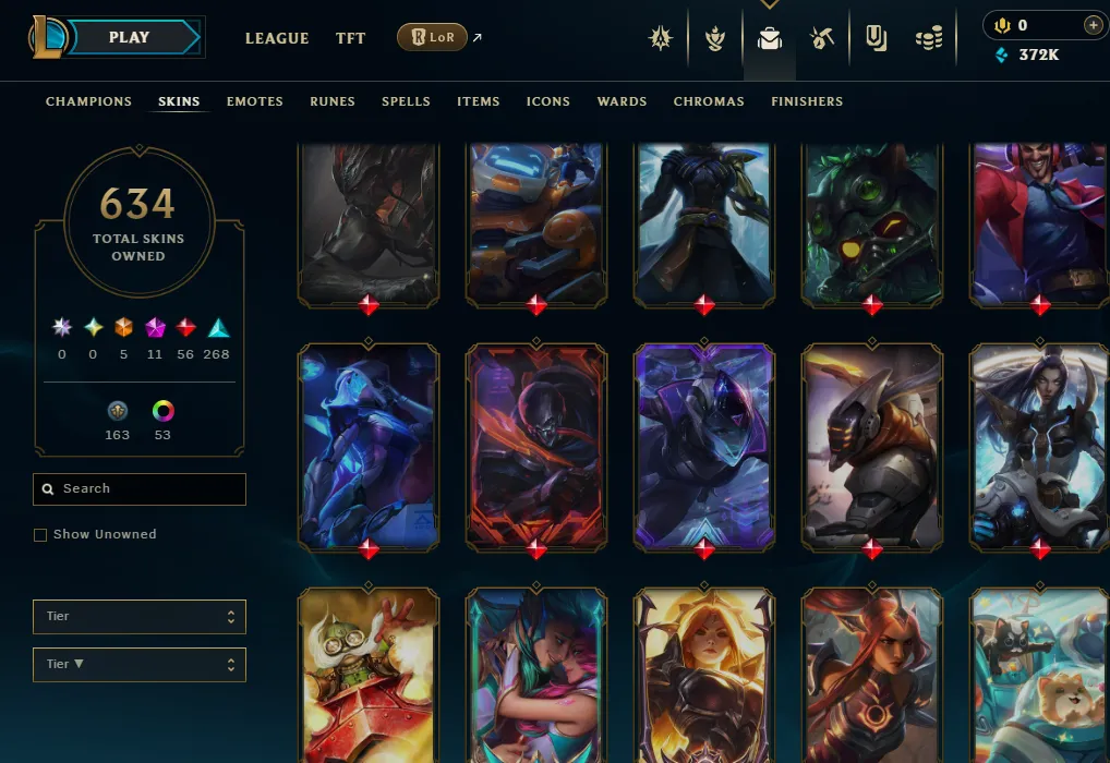 👑(EUW) UNRANKED (SUPER HIGH ELO) 🚀634 SKIN