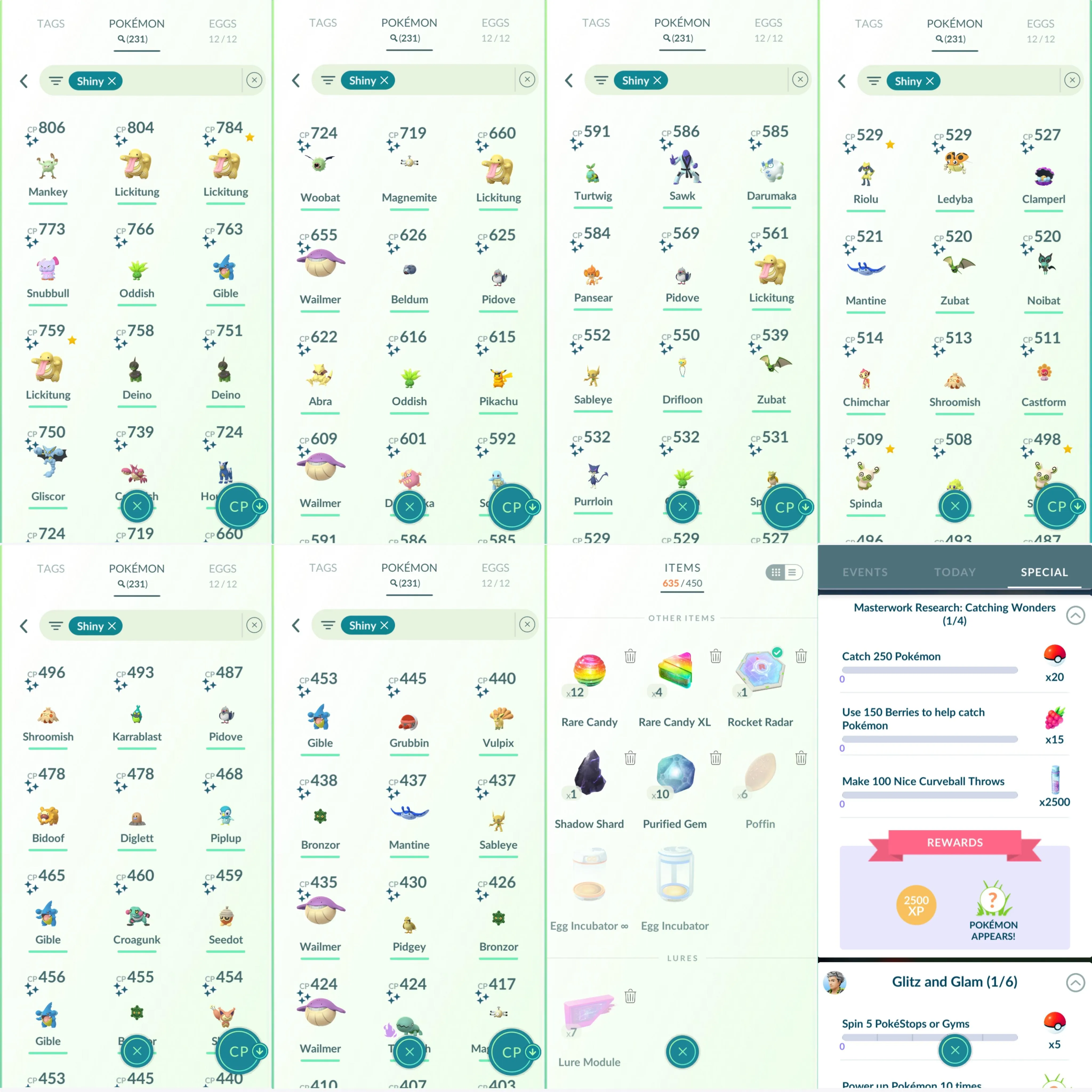 1034 LV47 Kyurem100 Dialga origin roar of time. Shiny: shadow Zapdos, riolu, Capt Pikachu, mega heracross