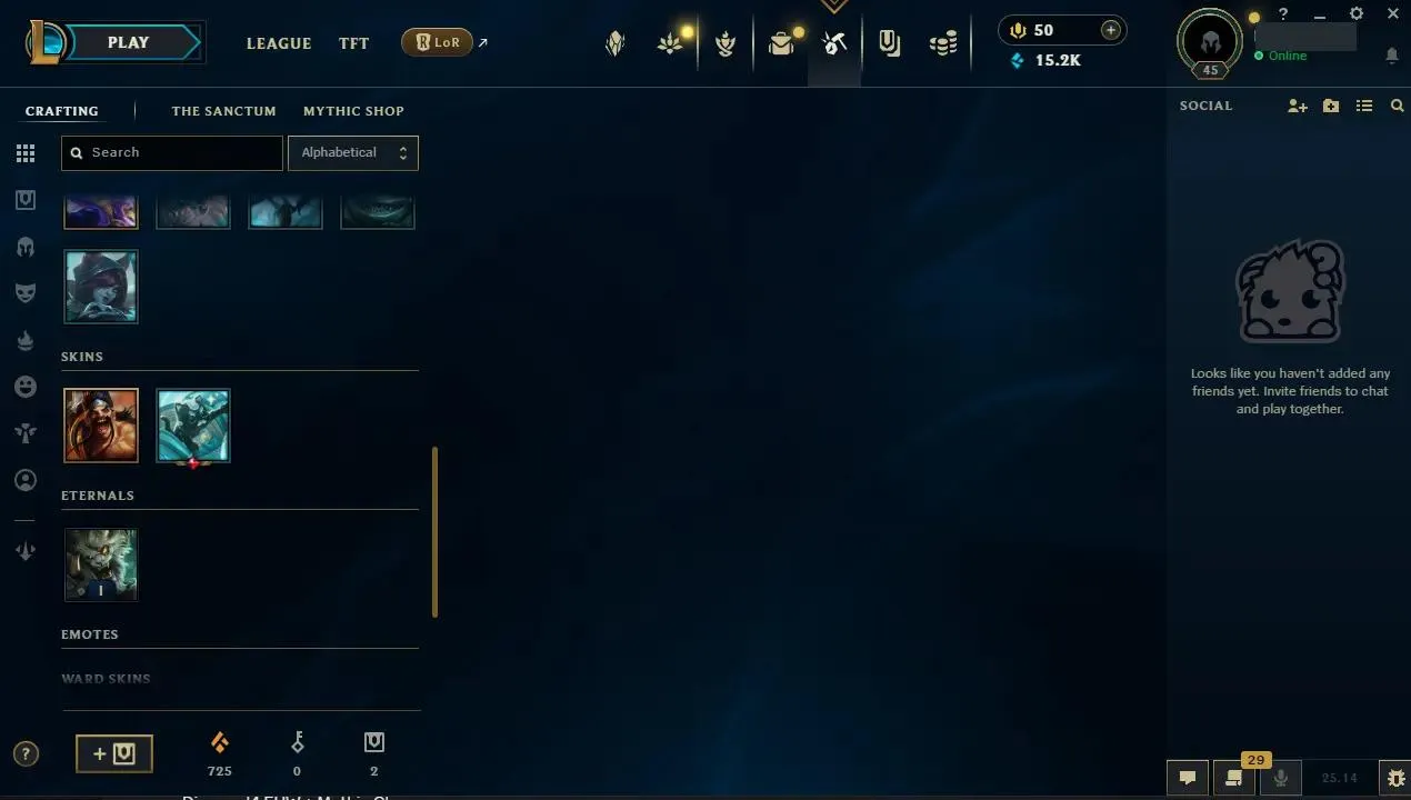 🌍 EUW ⚡ Diamond IV ✨ WR: 64% 🔥x2 45 Mythic Essence Chromas ♾️ Lifetime Ownership 📧 Full Email Access