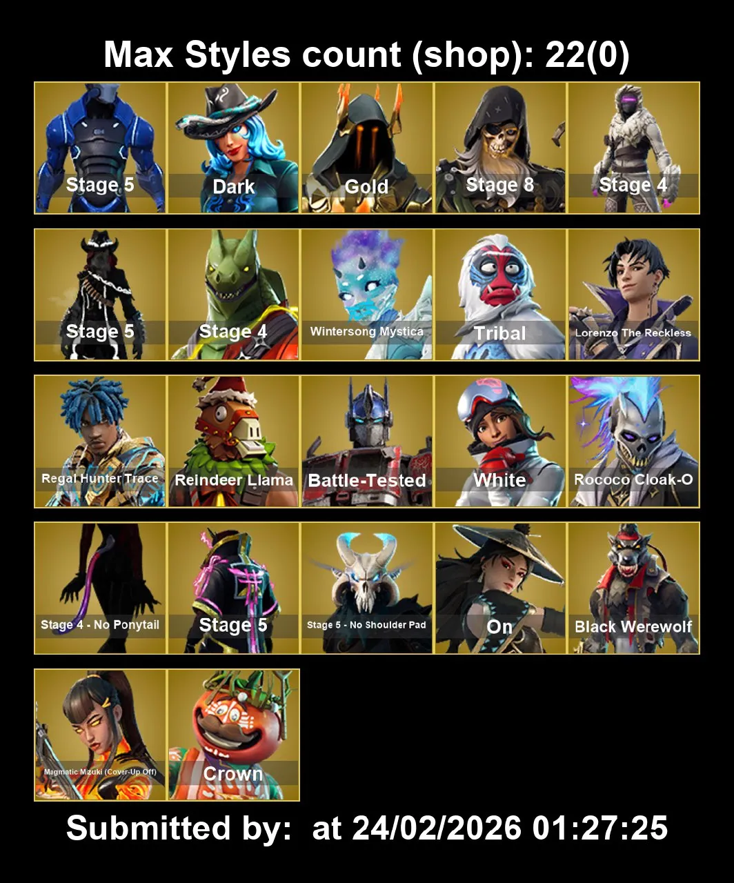 (PC PS4–5 XBOX) 113 Skins 🎮 OG STW 🏆 Black Knight 🛡️ Sparkle Specialist ✨ The Reaper 💀 Blue Squire 🔵 Royale Knight ⚔️ Elite Agent 🎖️ Rogue Agent 🎯 Stage 5 ⭐ Gold Rank 🥇 50 V-Bucks 💰 Full Email Access