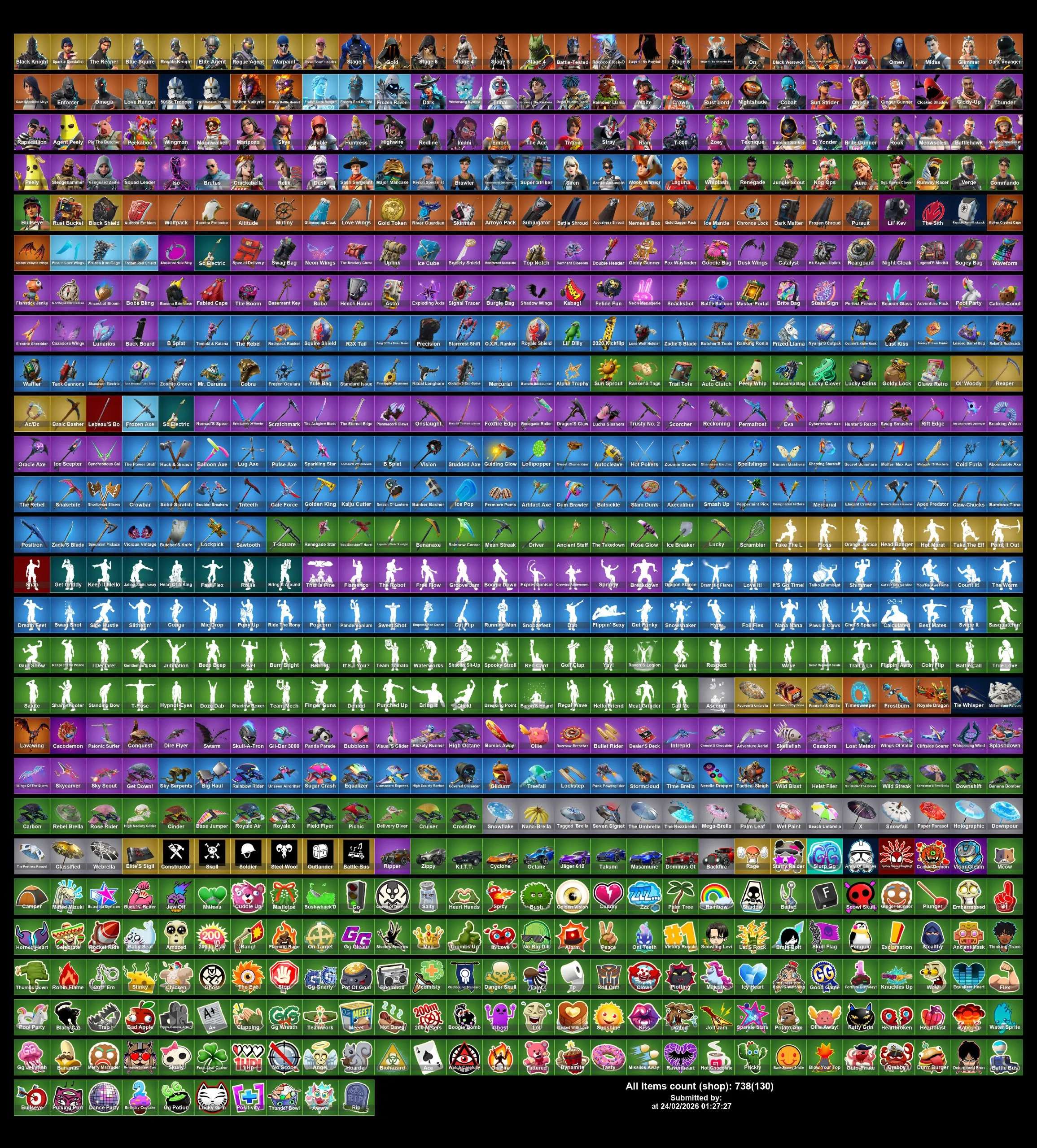 (PC PS4–5 XBOX) 113 Skins 🎮 OG STW 🏆 Black Knight 🛡️ Sparkle Specialist ✨ The Reaper 💀 Blue Squire 🔵 Royale Knight ⚔️ Elite Agent 🎖️ Rogue Agent 🎯 Stage 5 ⭐ Gold Rank 🥇 50 V-Bucks 💰 Full Email Access