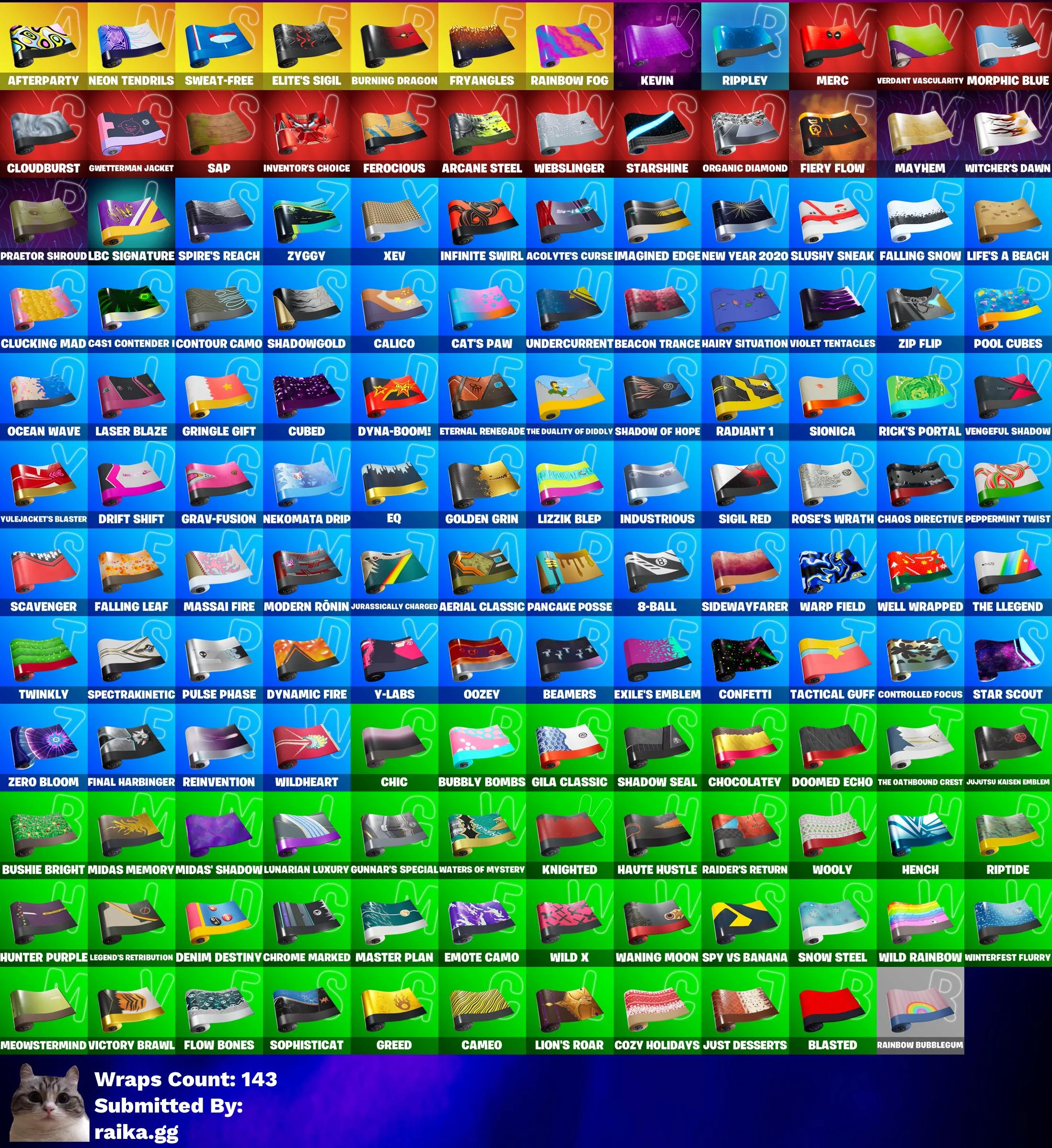 Instant • FN (All Platforms) • 201 skins • Glow • 3 gold skins • Leviathan Axe • Rage • Full Access