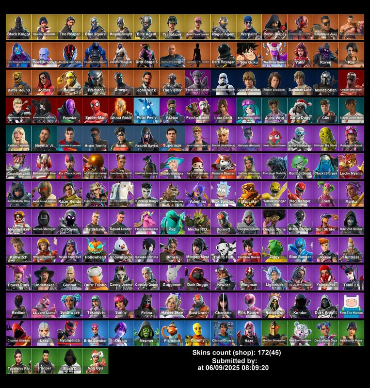 [PC/XBOX] 172 skins | OG STW | Black Knight | Sparkle Specialist | The Reaper | Blue Squire | Royale Knight | Elite Agent | Trailblazer | Rogue Agent | 50 VB