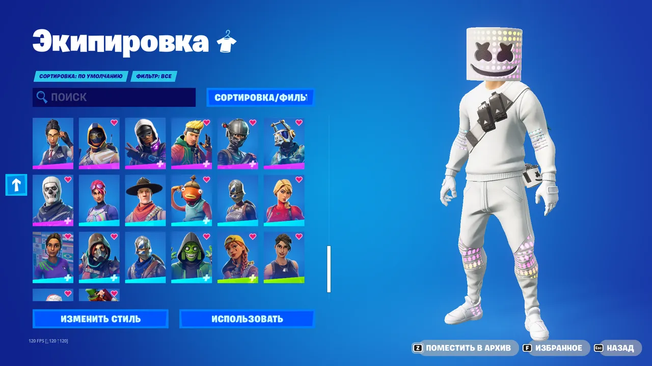 F910 OG Account with Marshmello, Peely, Iconic, and Limited Event Outfits 