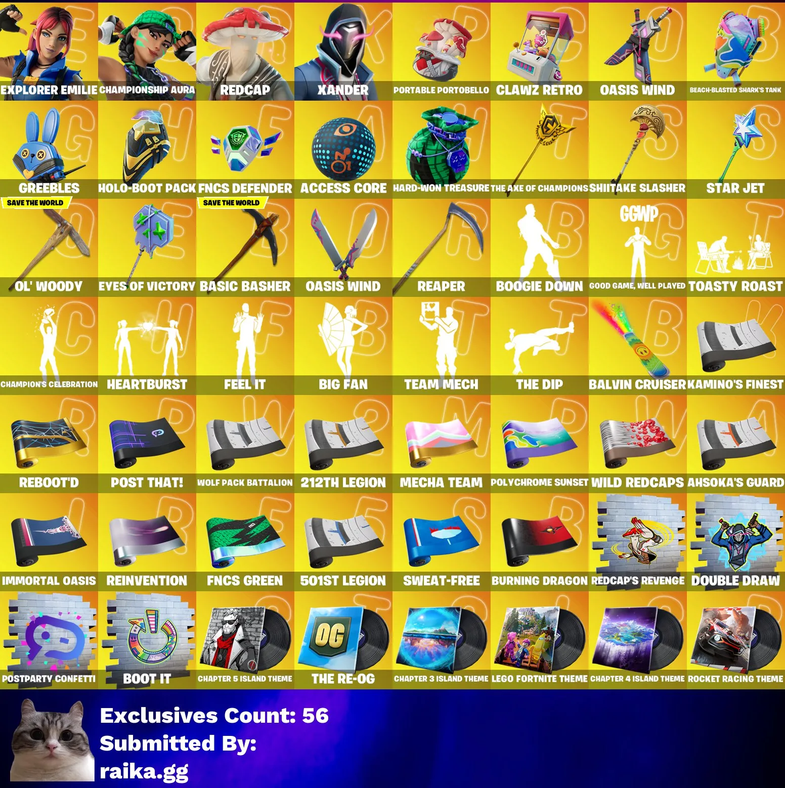 Instant • FN (All Platforms) • 150 skins • 7 cars • Redcap • Dark, Fire and Ice pack\'s • John Wick • Full Access • Guarantee • Inactive