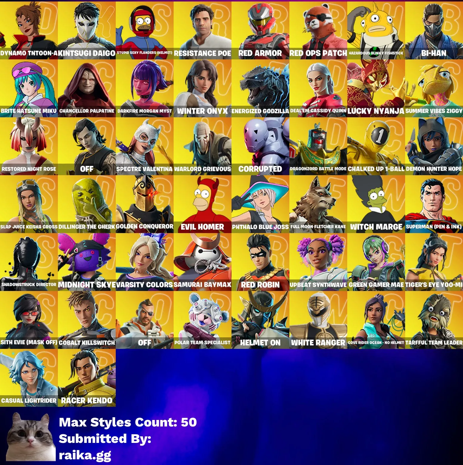 Instant • FN (All Platforms) • 137 skins • 10 cars • Balenciaga skins • Take the Elf • Dark, SW, Marvel packs • Full Access • Guarantee • Inactive