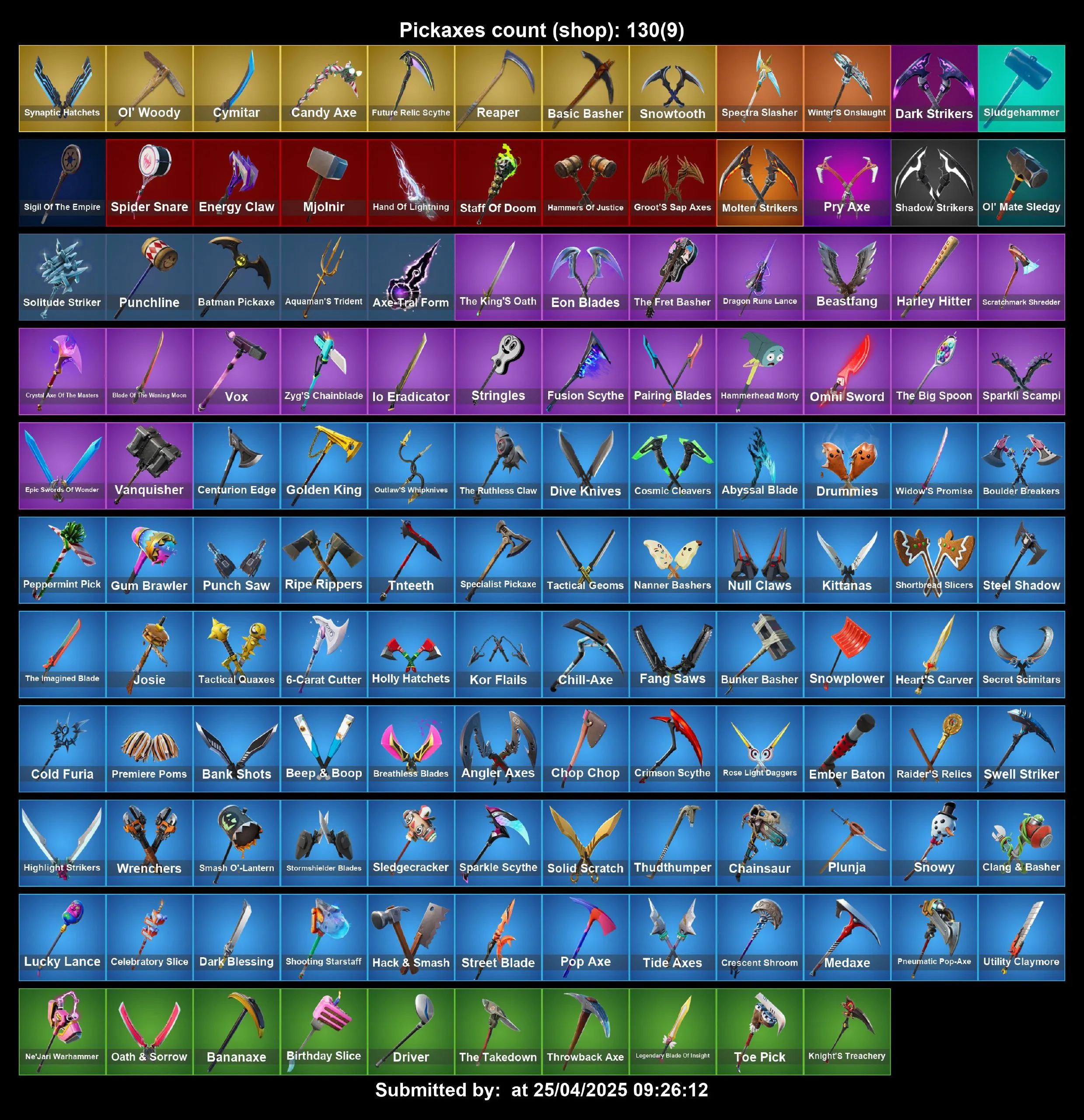 [PC/PS4-5/XBOX] 139 Skins | Candy Axe | Gold Midas | Bat Man | Dead Fire | Inferno | Spider Man | Rick Sanchez | Aura | Crystal | Nog Ops | Full Email Access
