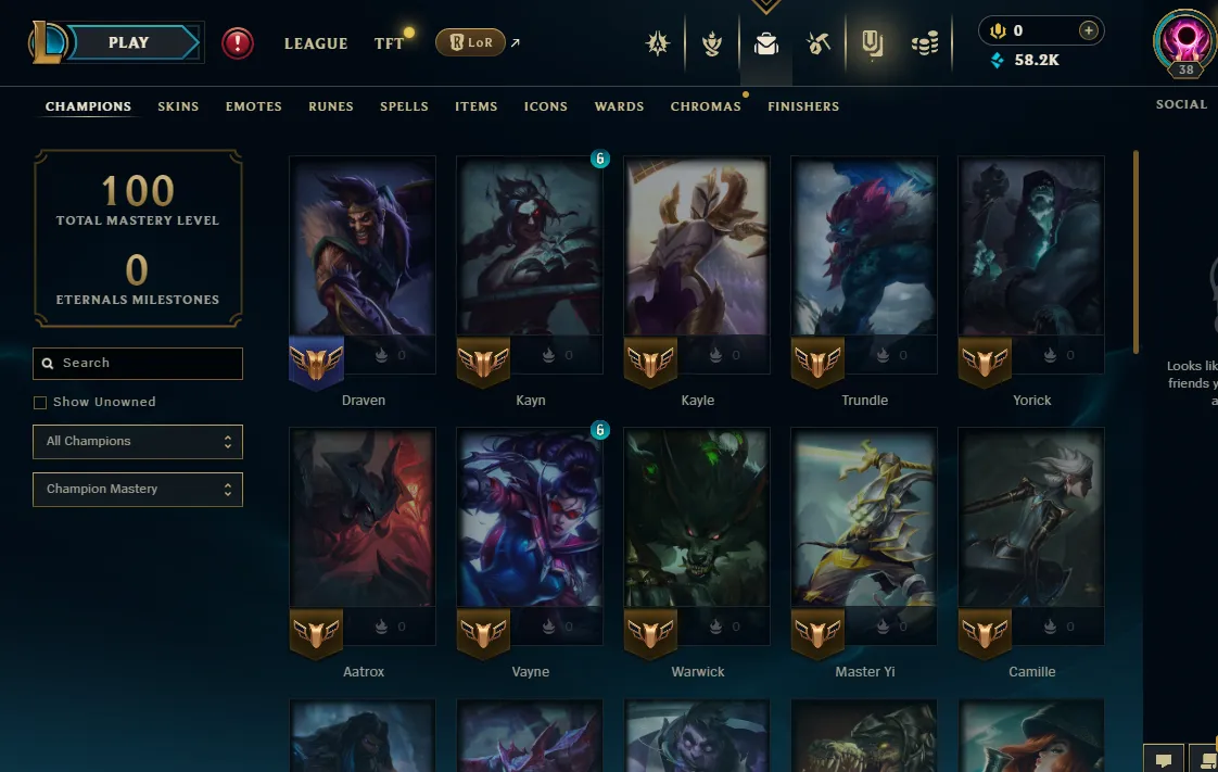 【 EUW 】∙ S15 Gold III ⚡ 61% Win Rate 🔥 +38 LP Gain 💎 58K BE ✅ Unverified Email ✅ Changeable Name ❤  2 Skins ⸱ 🚚 Instant Delivery