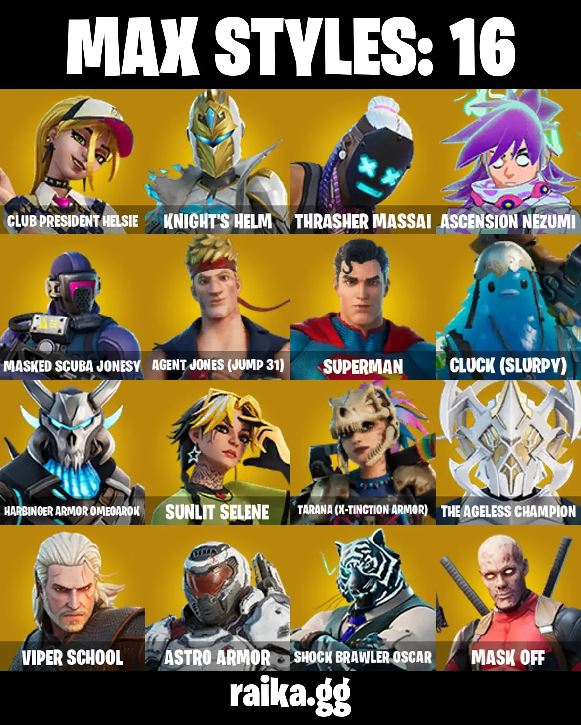 🔥65 skins🔥Lara Croft🔥Chun-Li🔥Reaper🔥Midas🔥Deadpool🔥Spectra Knight🔥Goku Black🔥Agent Peely🔥Meowscles🔥Renegade Lynx